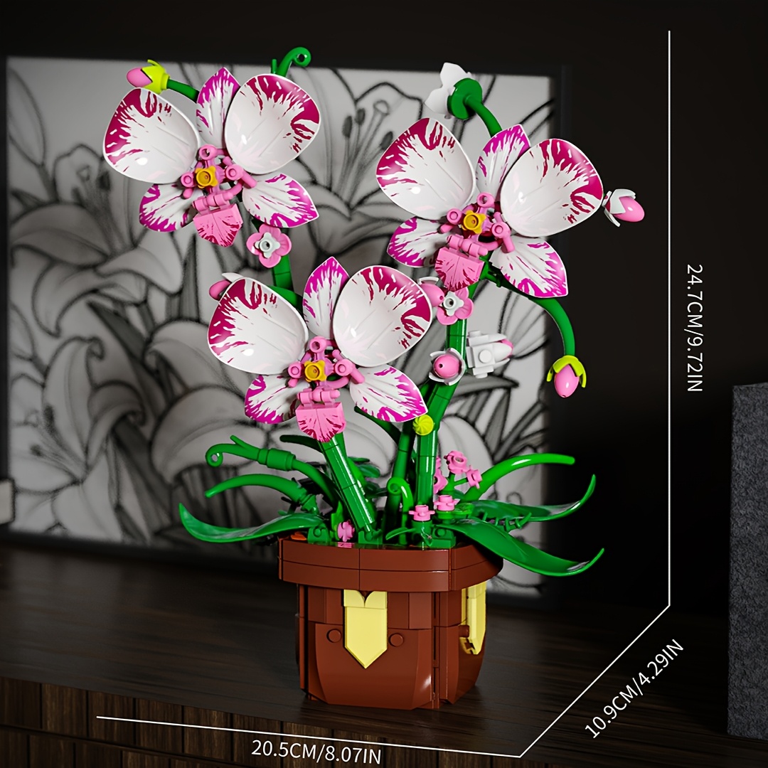 323pcs Orchid Building Blocks Flower Model Set